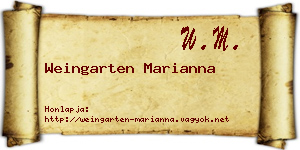 Weingarten Marianna névjegykártya